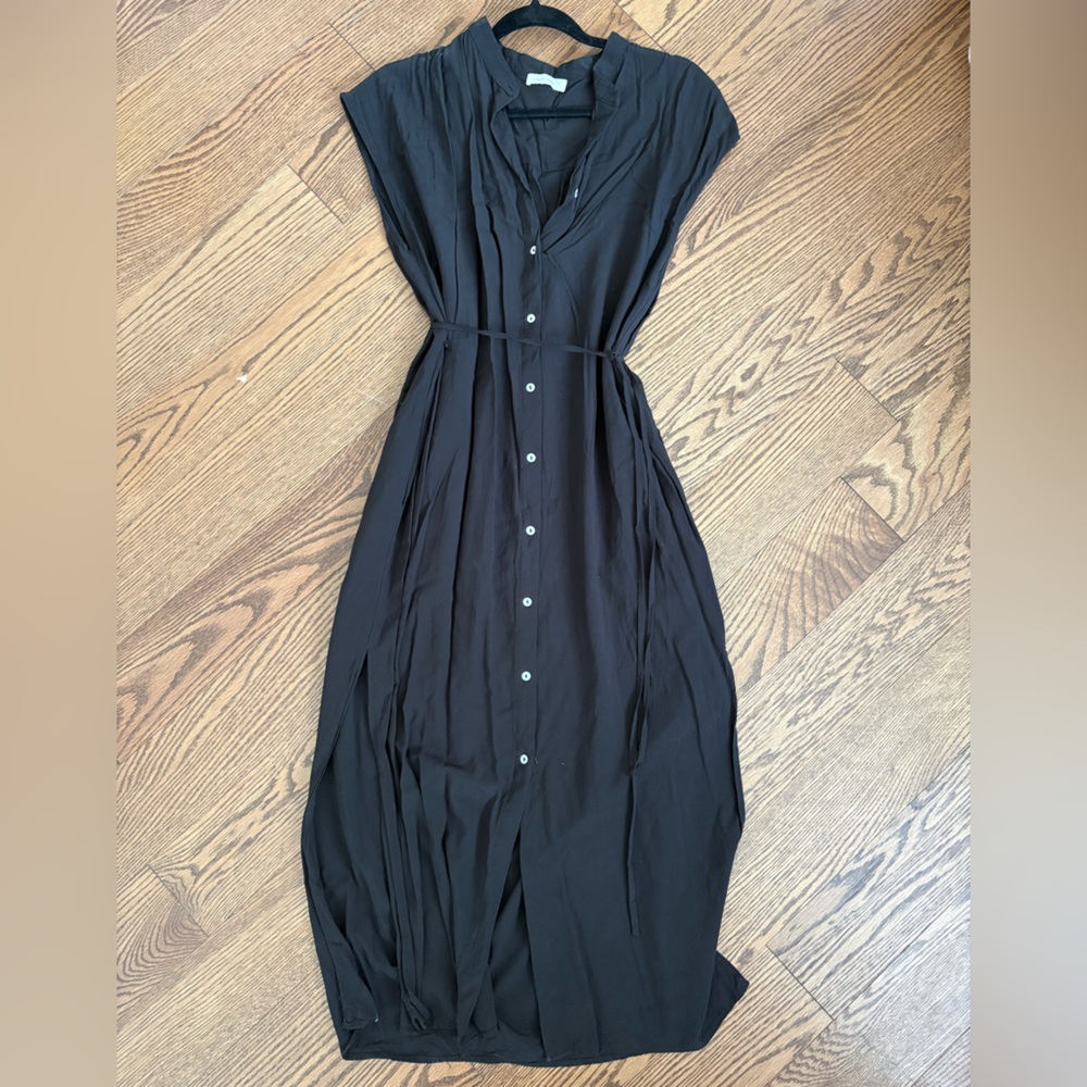 NWOT 100% cotton Elegant Black Maxi Dress sz M